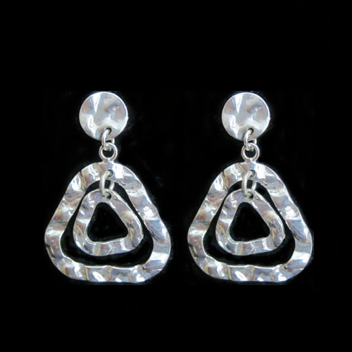 Imagen pendientes plata pesion/colgar diseño ovalado